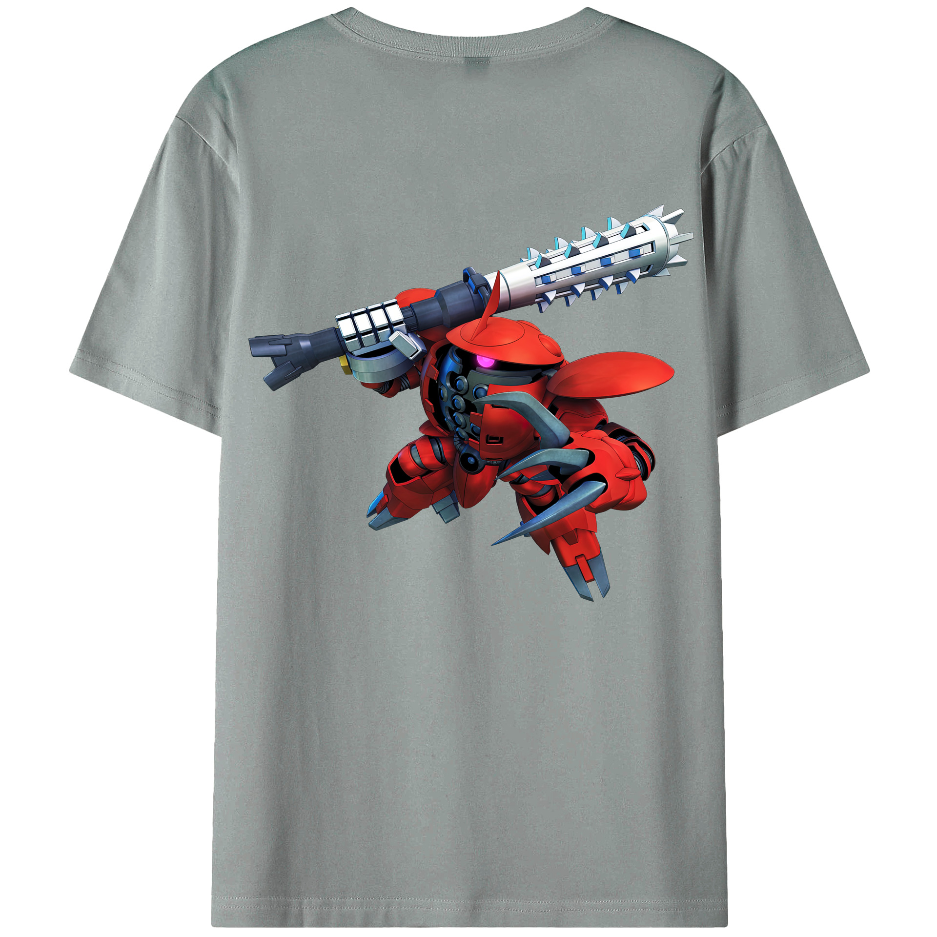 （画像用） 機動戦士ガンダム Mobile Suit Gundam 綿100％ メンズ半袖Tシャツ（バックプリント） 通気性